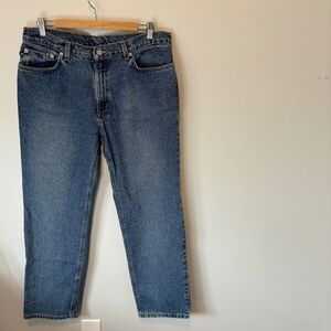 Polo Ralph Lauren Vintage Women's Straight Leg High Waist Blue Jeans, 12 x 31